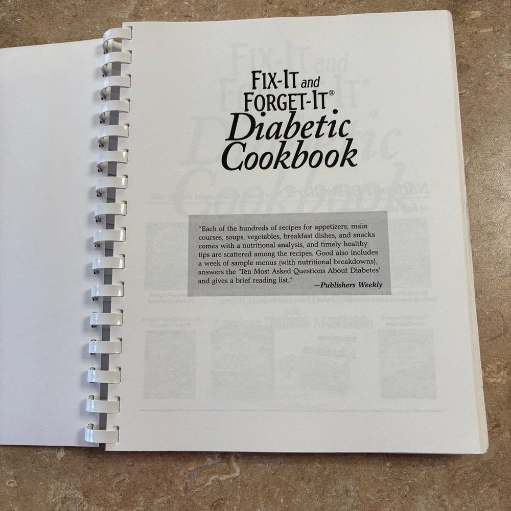 Fix-It and Forget it Diabetic Cookbook-Slow Cooker Edition 2005 - Picture 2 of 5